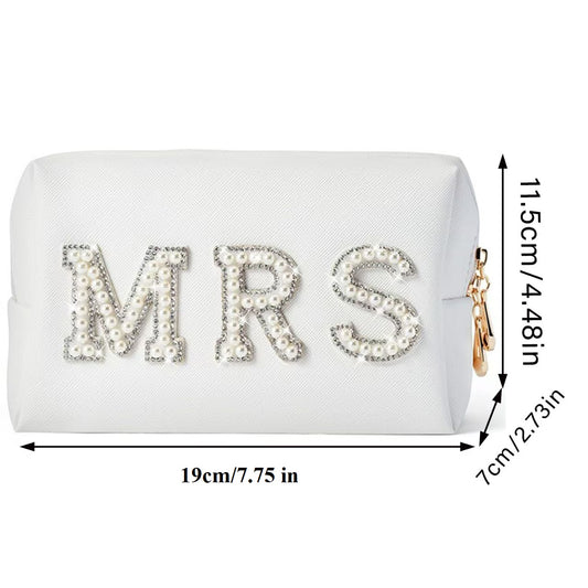 Pearl Decorated Cosmetic Bag