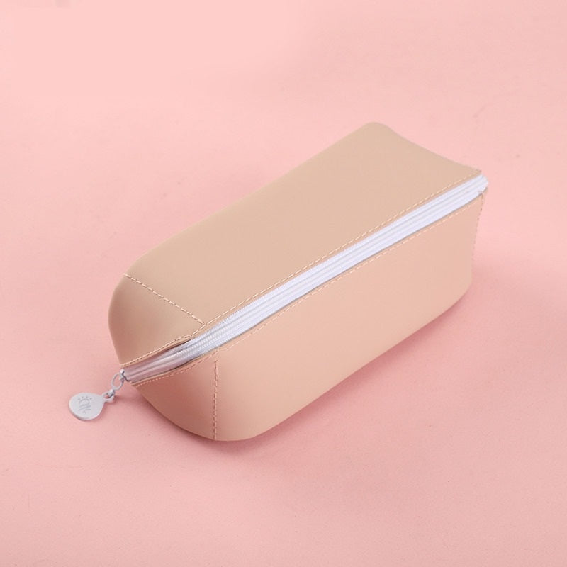 Large Capacity PU Leather Pencil Case