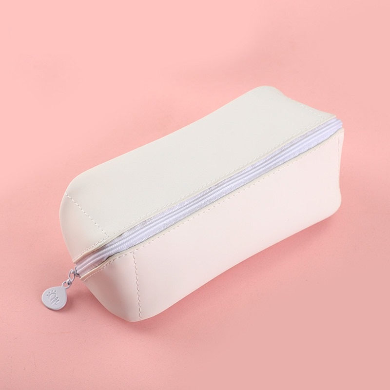 Large Capacity PU Leather Pencil Case