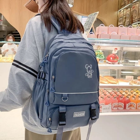 Soft Blue Minimalist Backpack