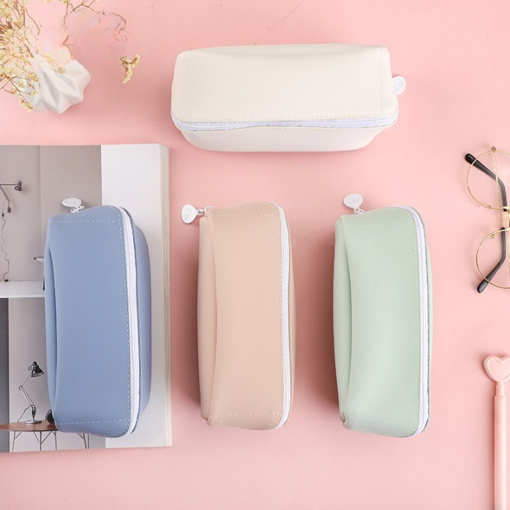 Large Capacity PU Leather Pencil Case