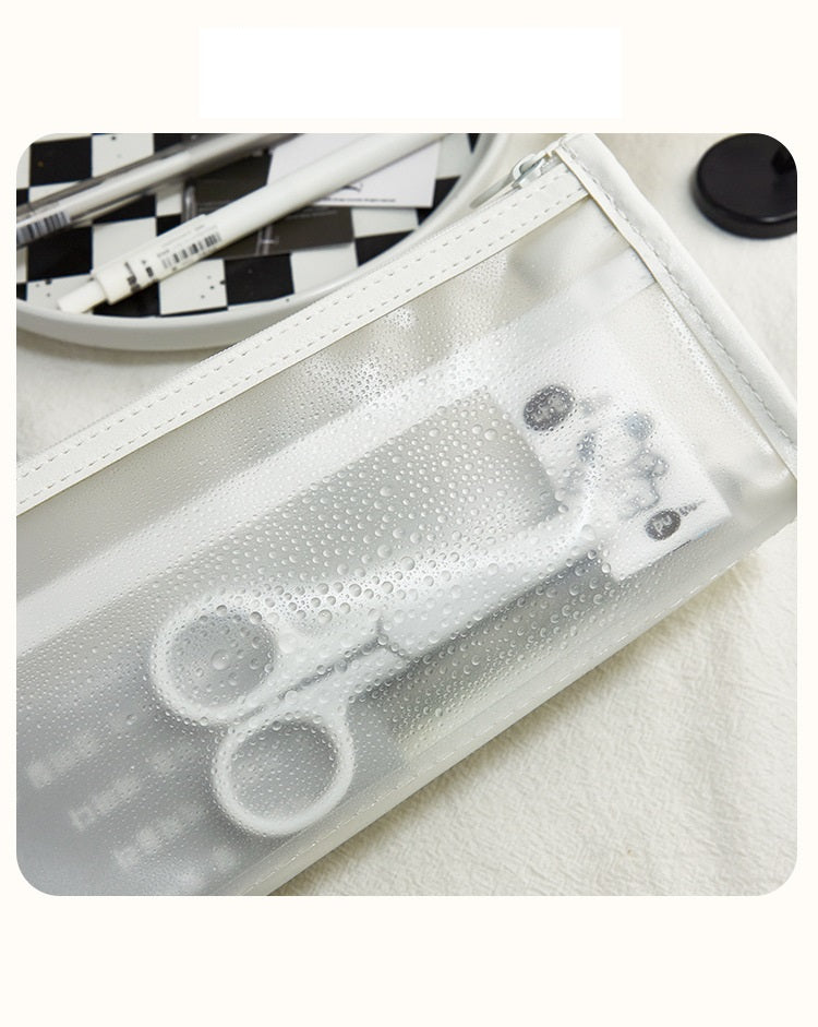 Triangular Frosted PVC Pencil Case