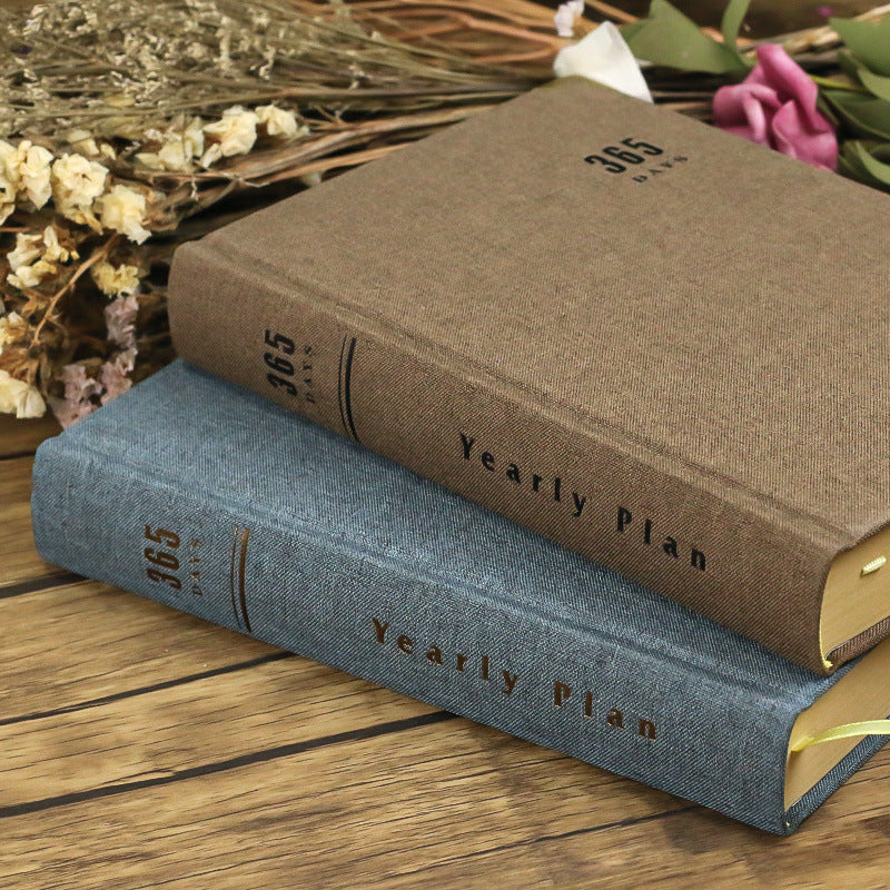 365 Days Fabric Cover Yearly Planner Journal