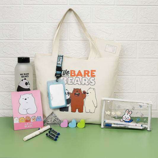 Bare Bears Summer Gift Stationery Bundle with Shoulder Bag