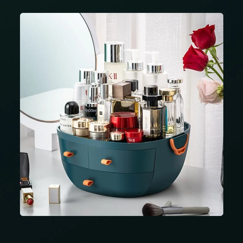 Desktop Cosmetics Makeup Storage Box with Dustproof lid