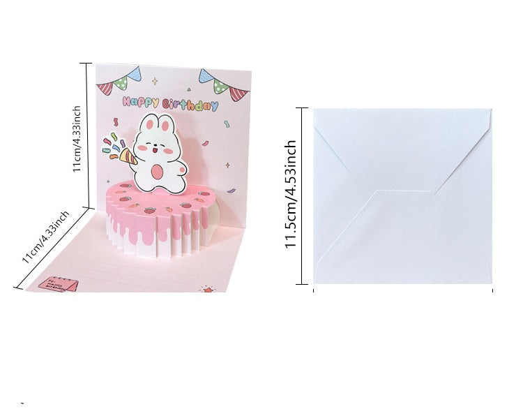 3D Cartoon Birthday Greeting Cards