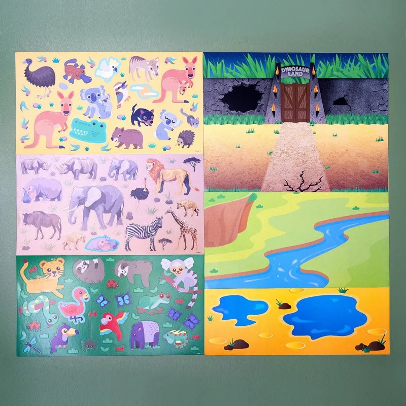 Reusable Stickers Book Set - Animal