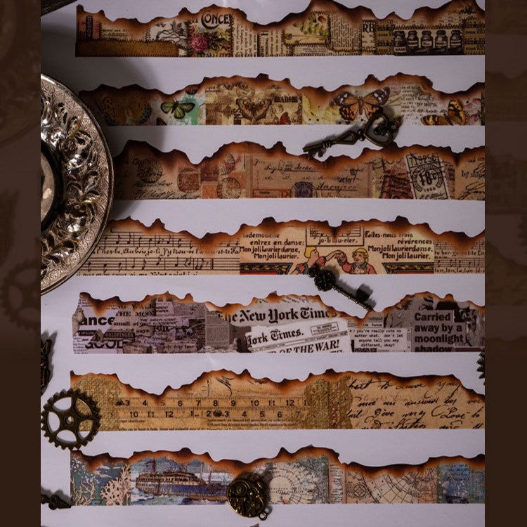 Retro Burnt Corners Washi Sticker Tape