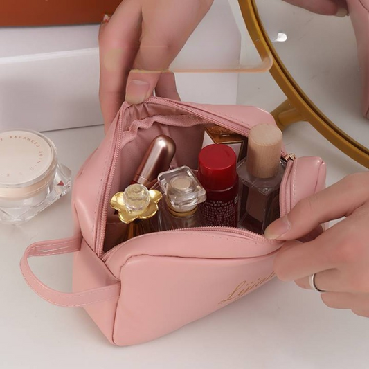 Elegant Soft Pu Leather Makeup Pouch