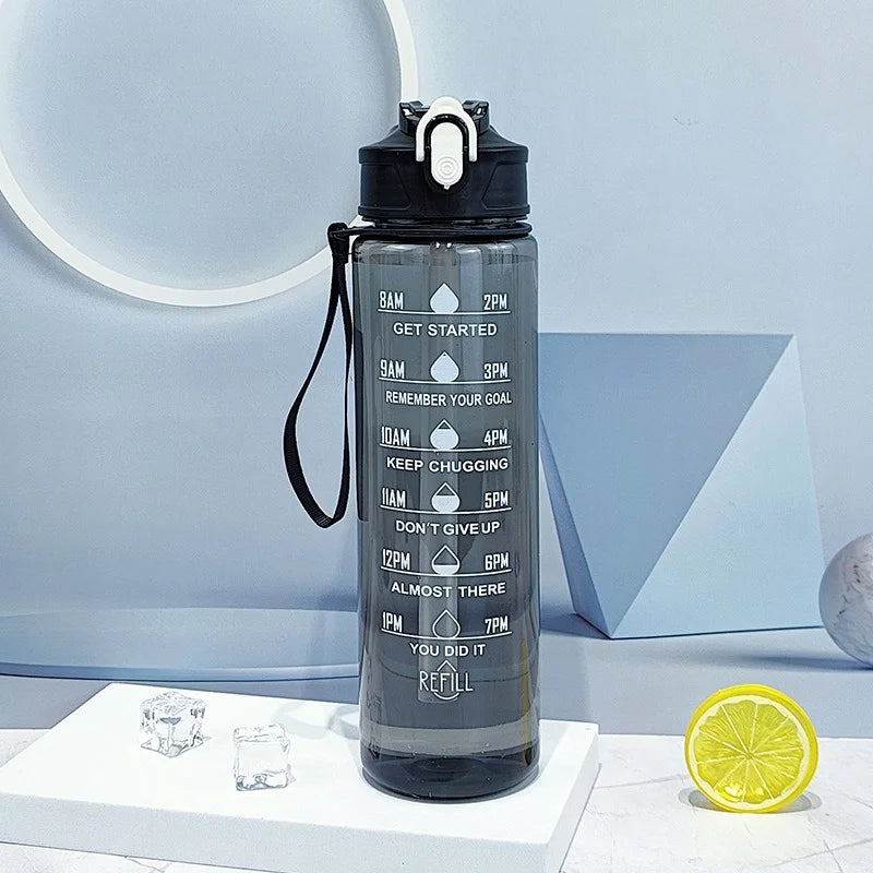 Motivational Quotes Plastic Water Bottle and Sipper