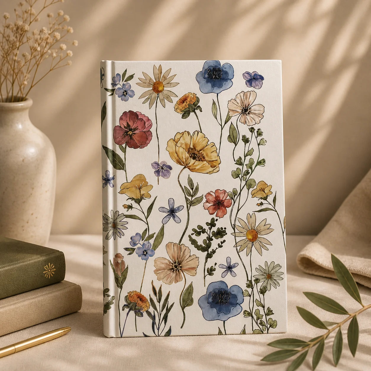 Flower Pattern Bush Hardcover Sketchbook