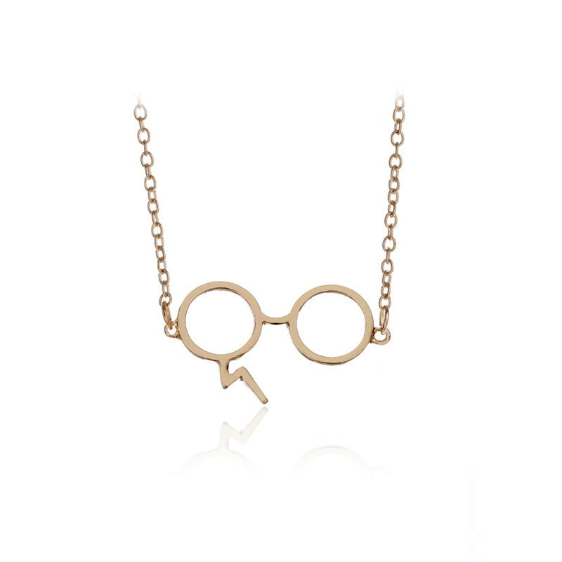 Harry Potter Geek Glasses Necklace Keychain