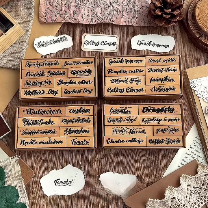 Hand Written Wooden Stamps