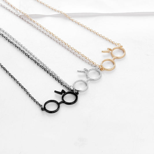 Harry Potter Geek Glasses Necklace Keychain