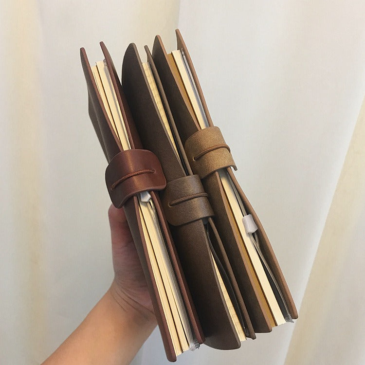 Vintage Travel Leather Binder Notebook Journal