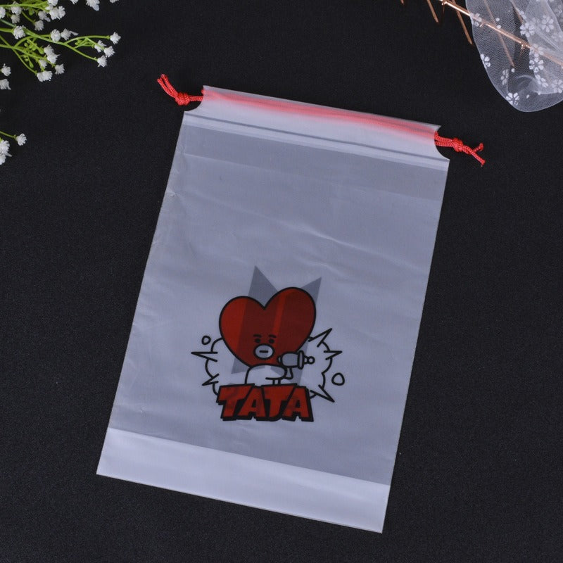 BTS BT21 Cartoon Drawstring Travel Bag