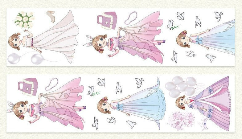 Cute Characters & Decorative Sticker PET Journaling Washi Tape
