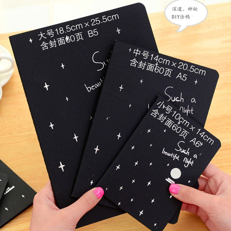 Black Cover Black Pages Notebook Journal