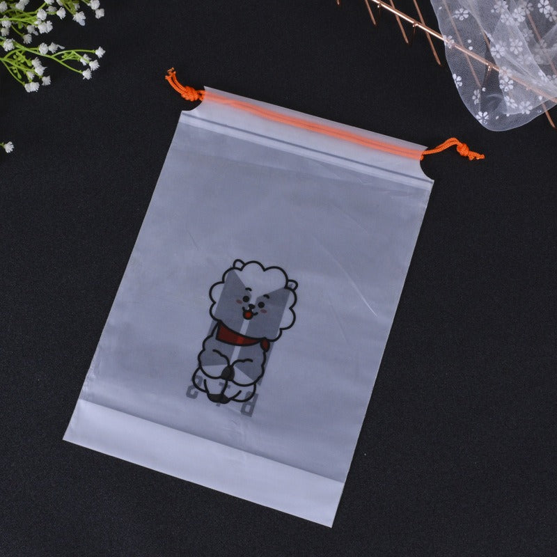 BTS BT21 Cartoon Drawstring Travel Bag
