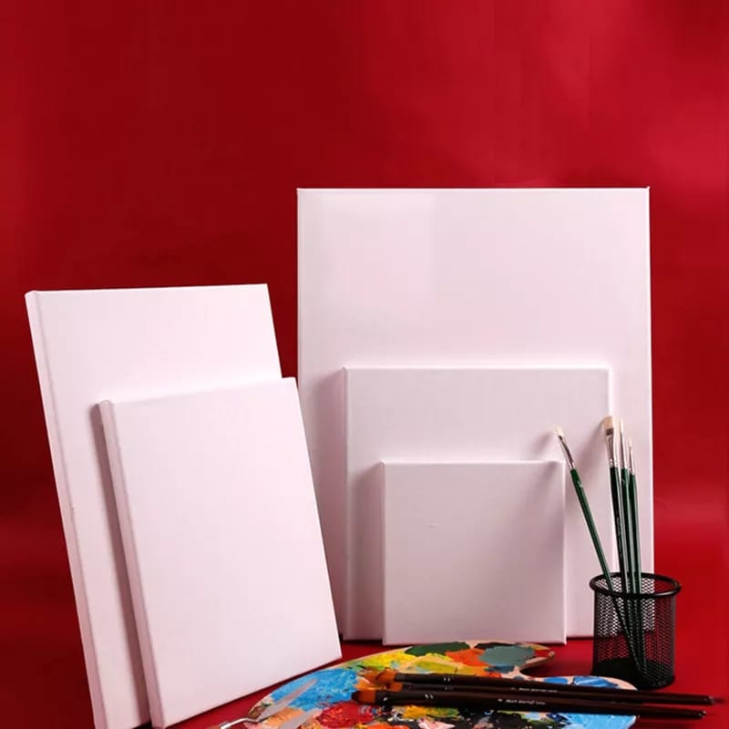 White Painting Canvass with Wooden Frame
