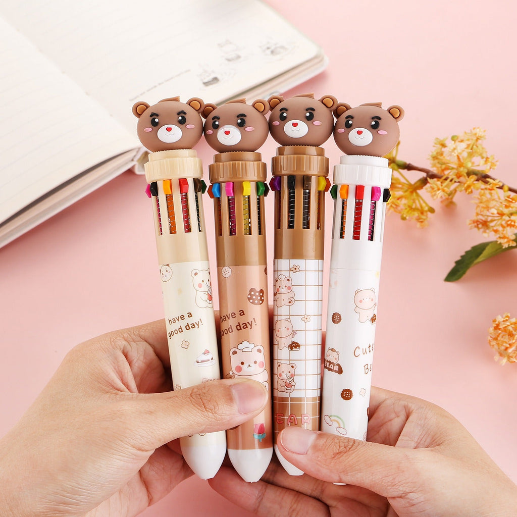 Creative Cute Bear Ten-color Ballpoint