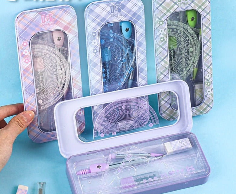 Basic Geometry School Stationery Set