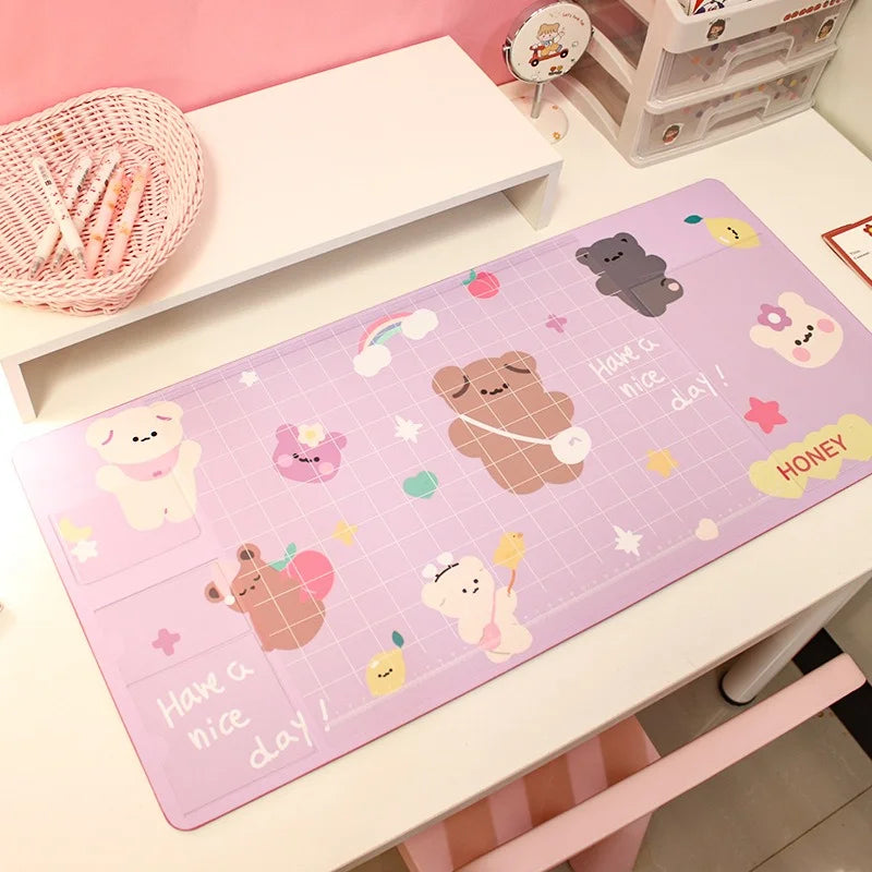 Cute Anime Table and Desk Mat With Mouse Pad #mousepad #desktopmat #tablemat #stylishmat #antislipmat #mat