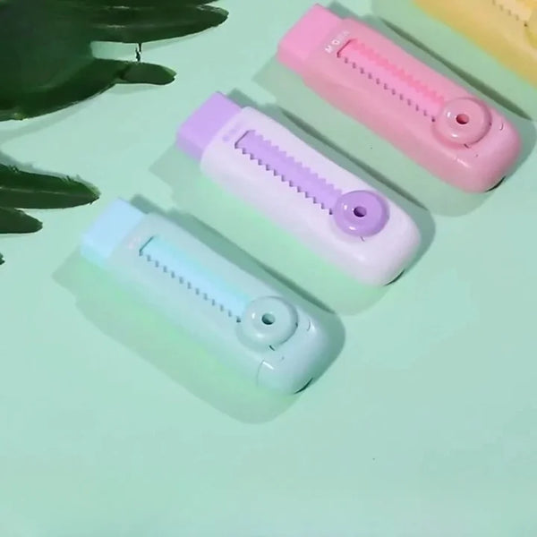 Retractable Pull n Push Eraser