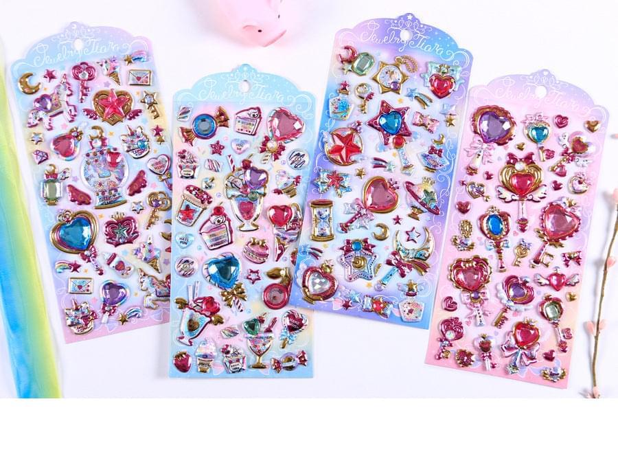 3D Confetti Filled Stickers