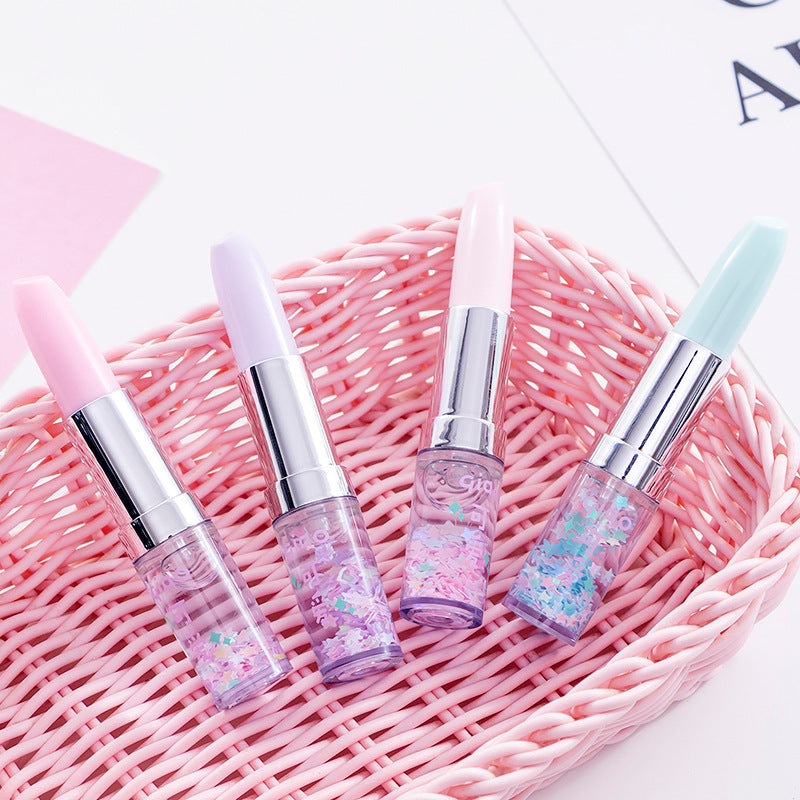 Cool Glitter Candy Color Lipstick Shape Gel Pen