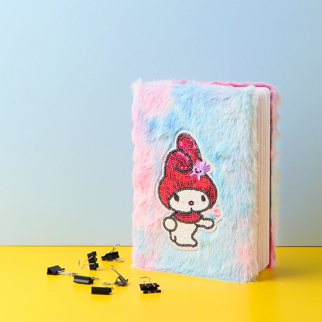 Sanrio Series Embroidered  Fur Notebook Diary