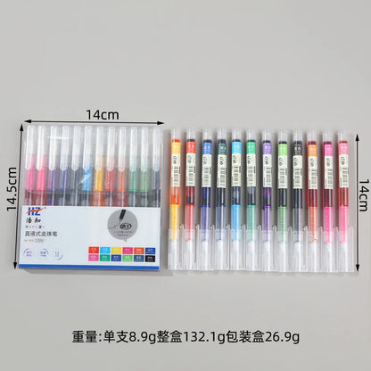 12-Color Fine Tip Liquid Ink Gel Pen Set
