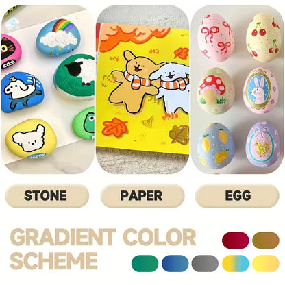 12-Color Liquid Acrylic Brush Marker Set