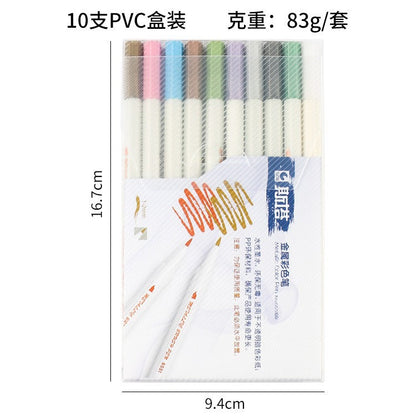 Metallic Brush Marker Color Pen Set of 12