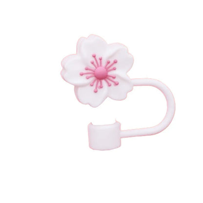 Sakura Flower Shaped Straw Tip Covers For Tumbler