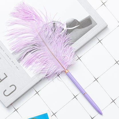 Metal Body Feather Signature Pen