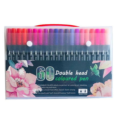 Double Tip Brush Marker set