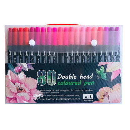 Double Tip Brush Marker set