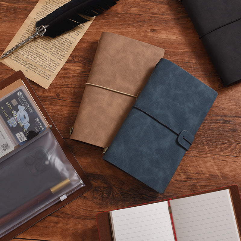 Vintage Travel Leather Binder Notebook Journal