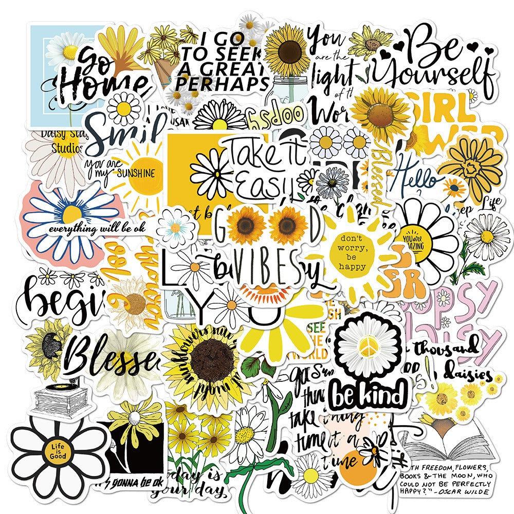 Sunflower Series Stickers Pack - Set of 50