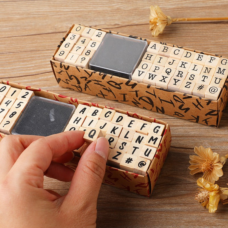 Alphanumeric Wooden Letter Stamps