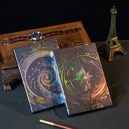 Cosmic Clock Retro Hardcover Journal With Cover