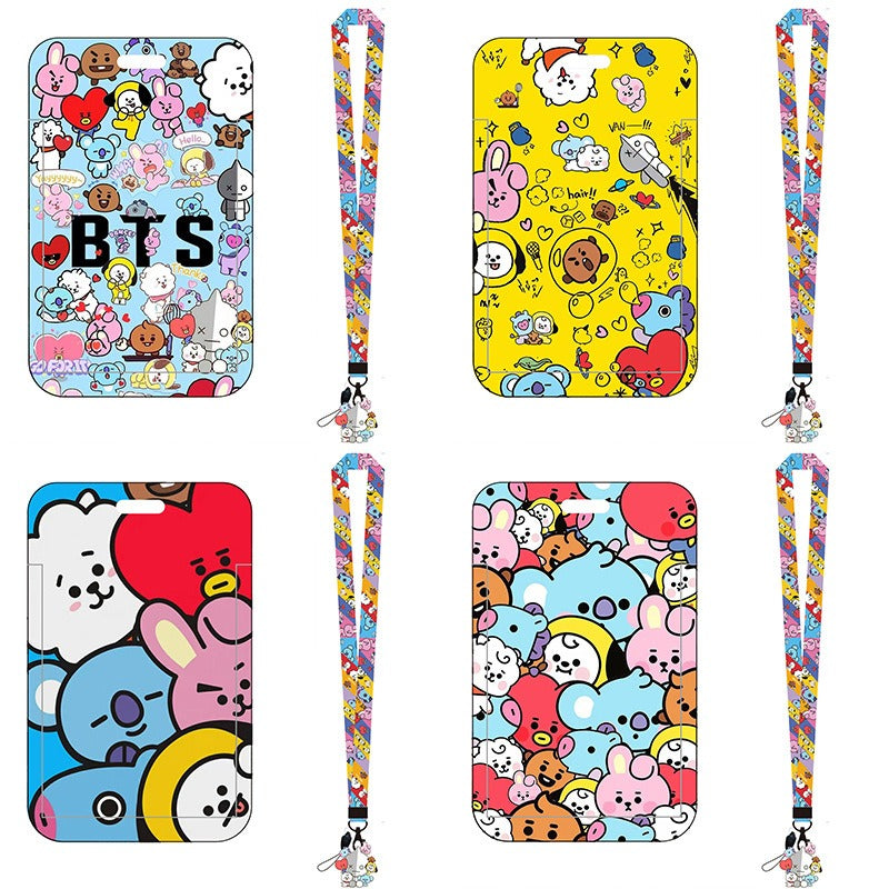 Card Holder Neck Strap Lanyard - Cartoons
