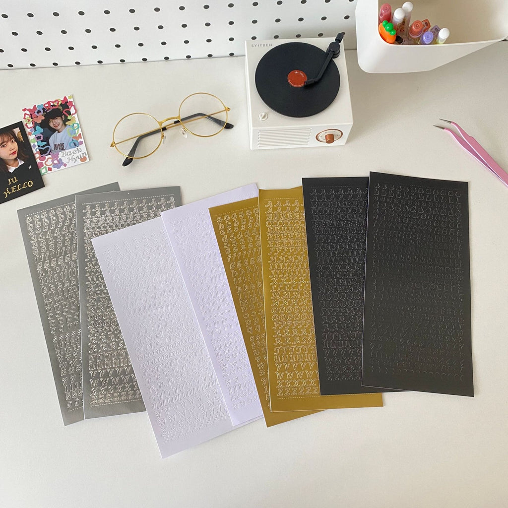 Polaroid Alphanumeric Stickers