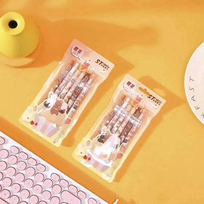 Cute Brown Teddy Press Gel Pen