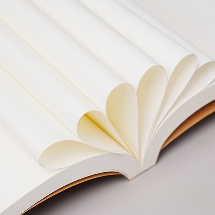 Kraft Cover Thick Blank Page Notebook Register