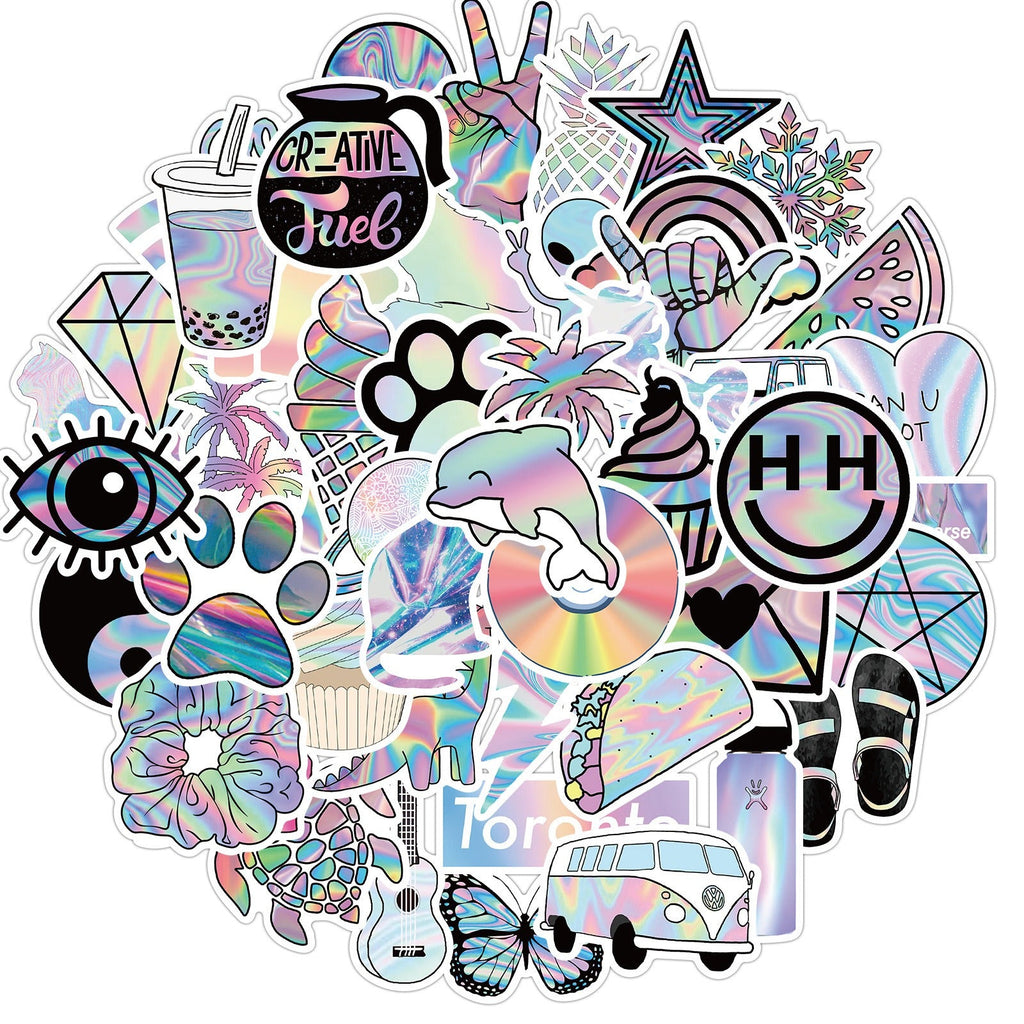 Holographic Stickers Pack - Set of 50