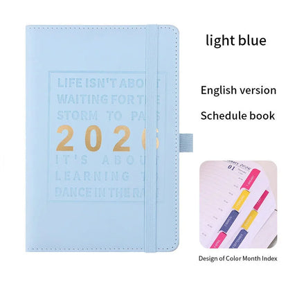 2026 Premium Schedule Leather Cover Planner With Pen