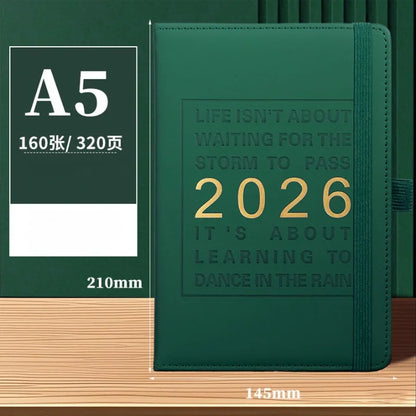 2026 Premium Schedule Leather Cover Planner With Pen