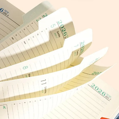 2026 Premium Schedule Leather Cover Planner With Pen